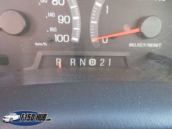 2002 Ford F-150 gear indicator