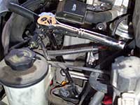 Extensions required for number 5 cylinder spark plug